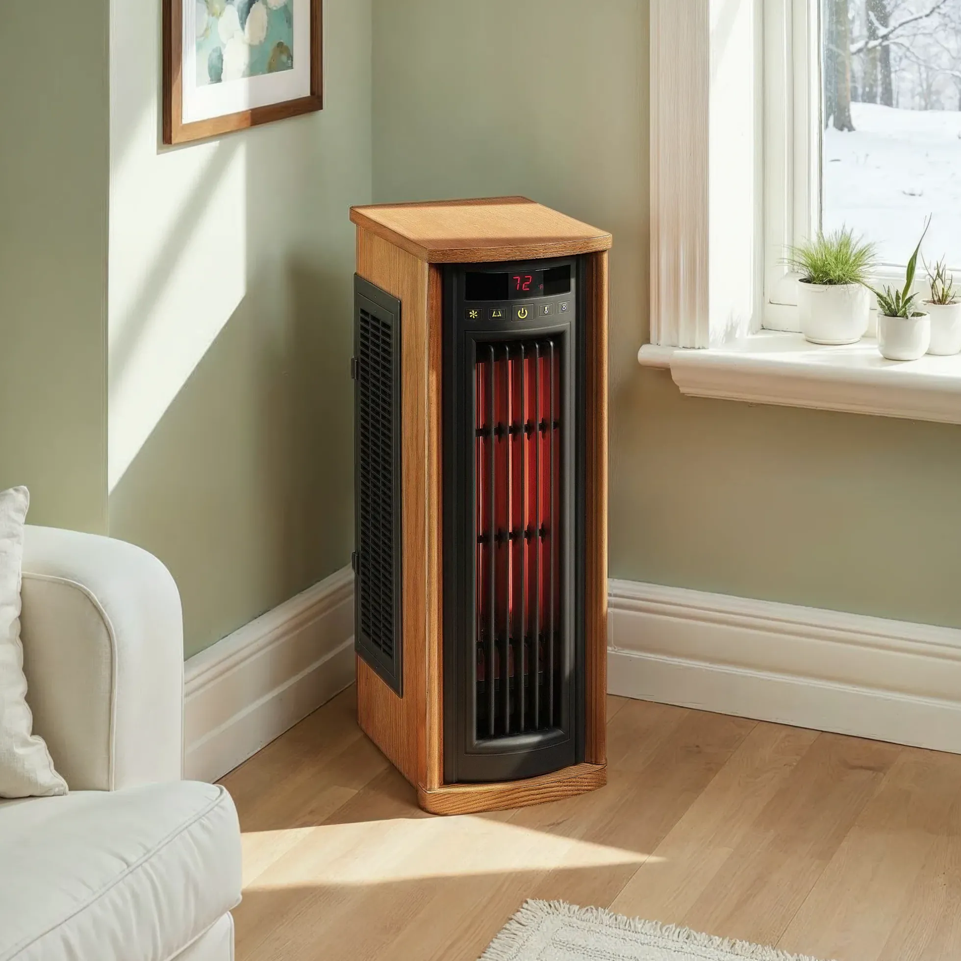 duraflame® Electric Infrared Oscillating Tower Space Heater