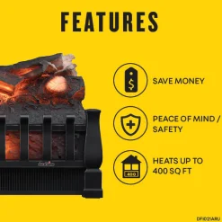 duraflame® Electric Log Set Heater with Remote Control
