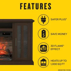 duraflame® Farmhouse Electric Fireplace TV Stand Media Console