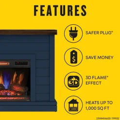 duraflame® Farmhouse Shiplap Electric Fireplace Wall Mantel