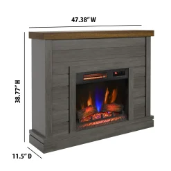 duraflame® Farmhouse Shiplap Electric Fireplace Wall Mantel
