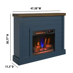 duraflame® Farmhouse Shiplap Electric Fireplace Wall Mantel