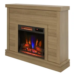 duraflame® Farmhouse Shiplap Electric Fireplace Wall Mantel