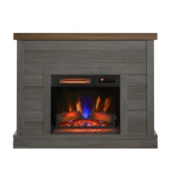 duraflame® Farmhouse Shiplap Electric Fireplace Wall Mantel