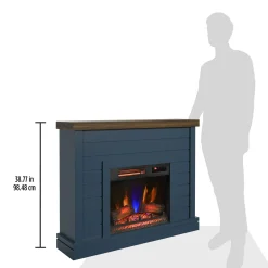 duraflame® Farmhouse Shiplap Electric Fireplace Wall Mantel