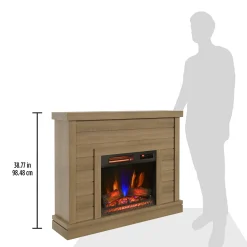 duraflame® Farmhouse Shiplap Electric Fireplace Wall Mantel