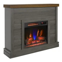 duraflame® Farmhouse Shiplap Electric Fireplace Wall Mantel