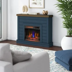 duraflame® Farmhouse Shiplap Electric Fireplace Wall Mantel