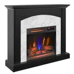 duraflame® Faux Marble Electric Fireplace Wall Mantel