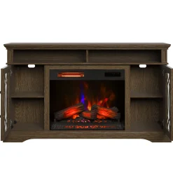 duraflame® Modern Farmhouse Electric Infrared Fireplace TV Stand Media Console with Remote