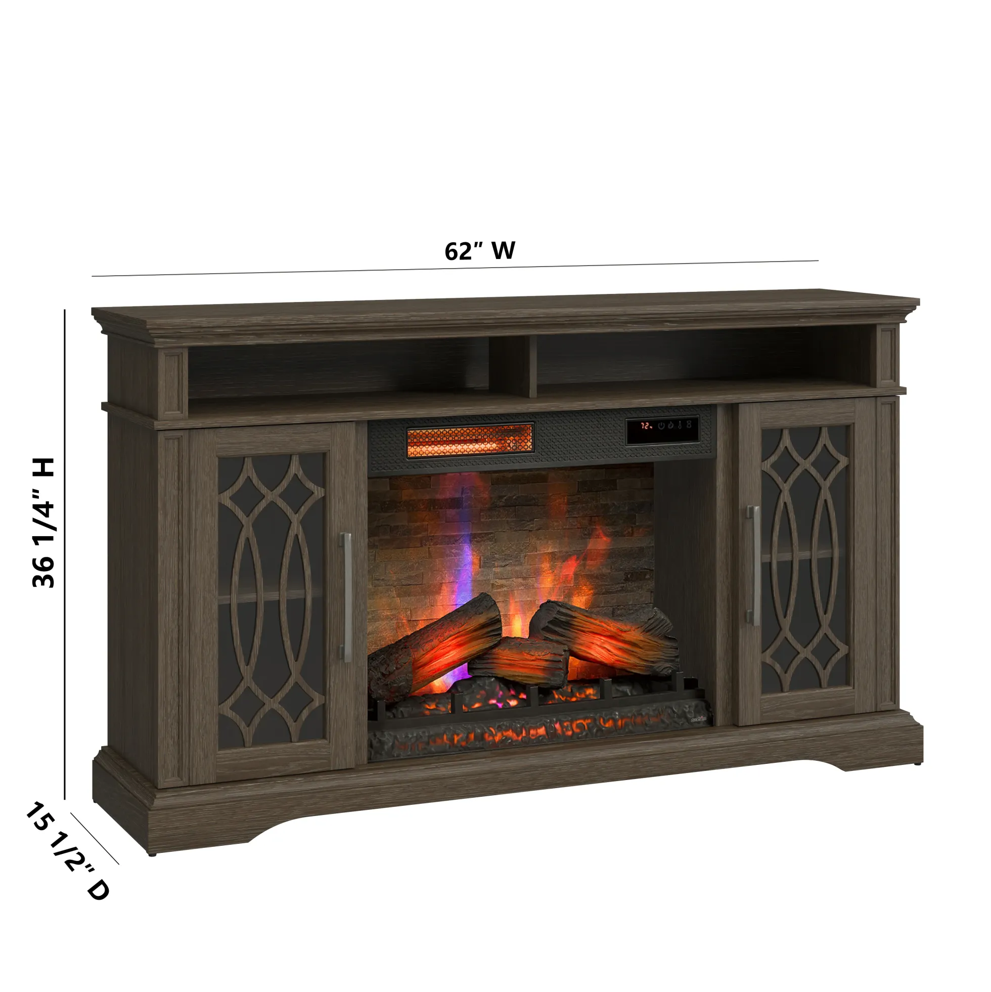 duraflame® Modern Farmhouse Electric Infrared Fireplace TV Stand Media Console with Remote