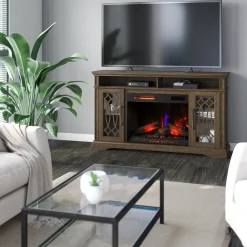 duraflame® Modern Farmhouse Electric Infrared Fireplace TV Stand Media Console with Remote