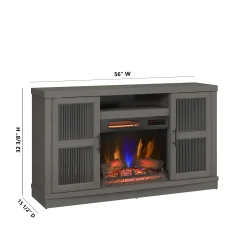 duraflame® Reeded Glass Door Electric Fireplace TV Stand Media Console