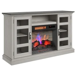 duraflame® Two Tone Wood Oak Electric Fireplace TV Stand with 3D Flames