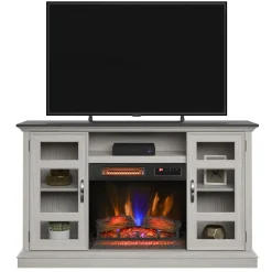 duraflame® Two Tone Wood Oak Electric Fireplace TV Stand with 3D Flames