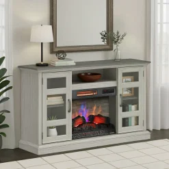 duraflame® Two Tone Wood Oak Electric Fireplace TV Stand with 3D Flames
