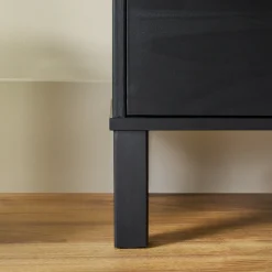 Elias Modern Curved-Frame Solid Wood Nightstand