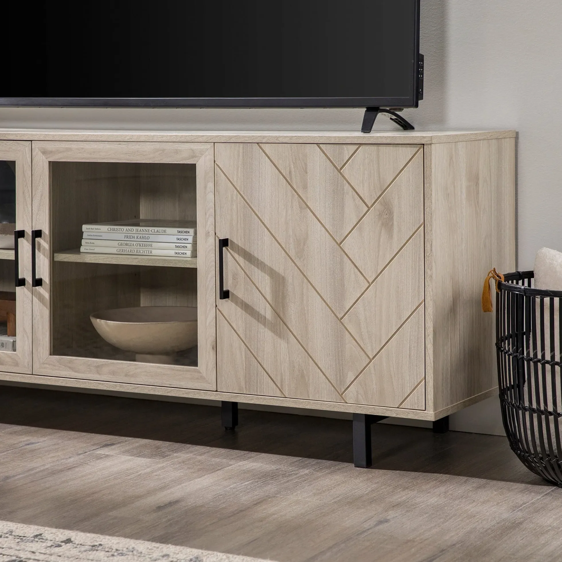 Ella Herringbone TV Stand