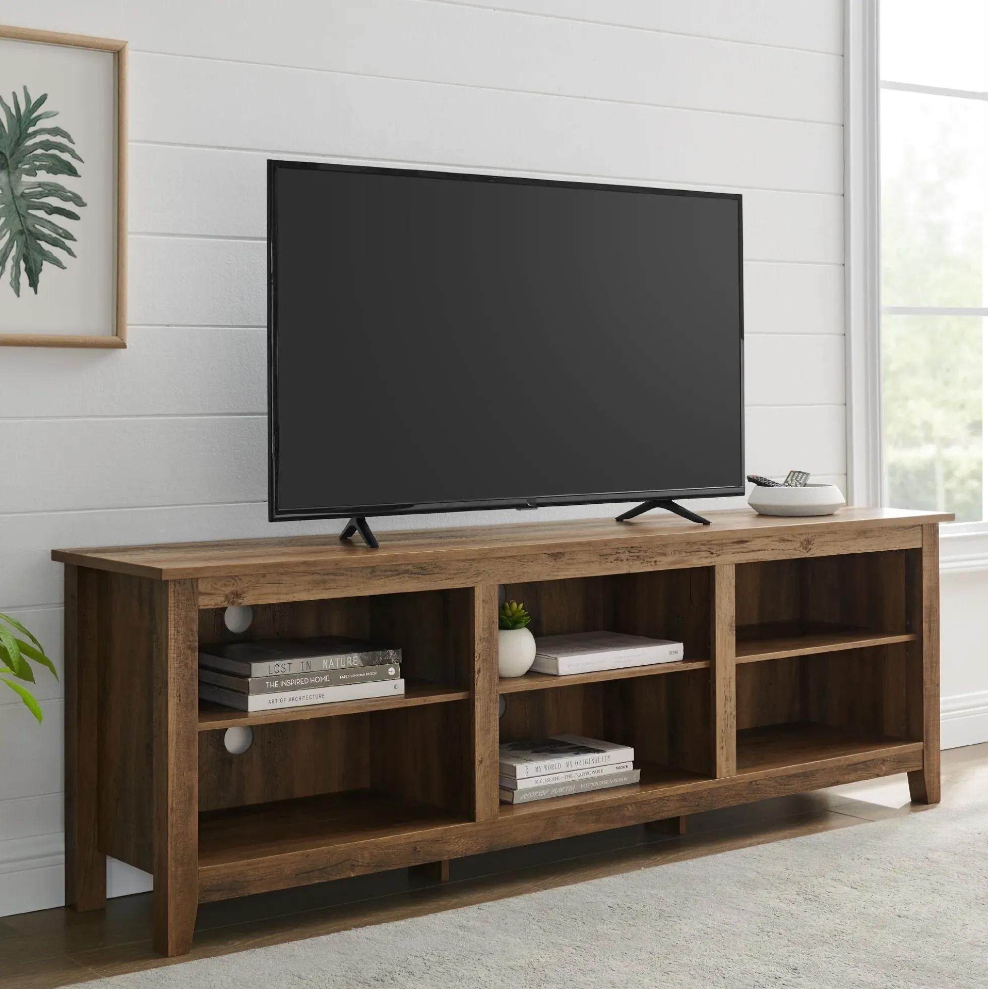 Essential 70" Rustic Wood TV Stand