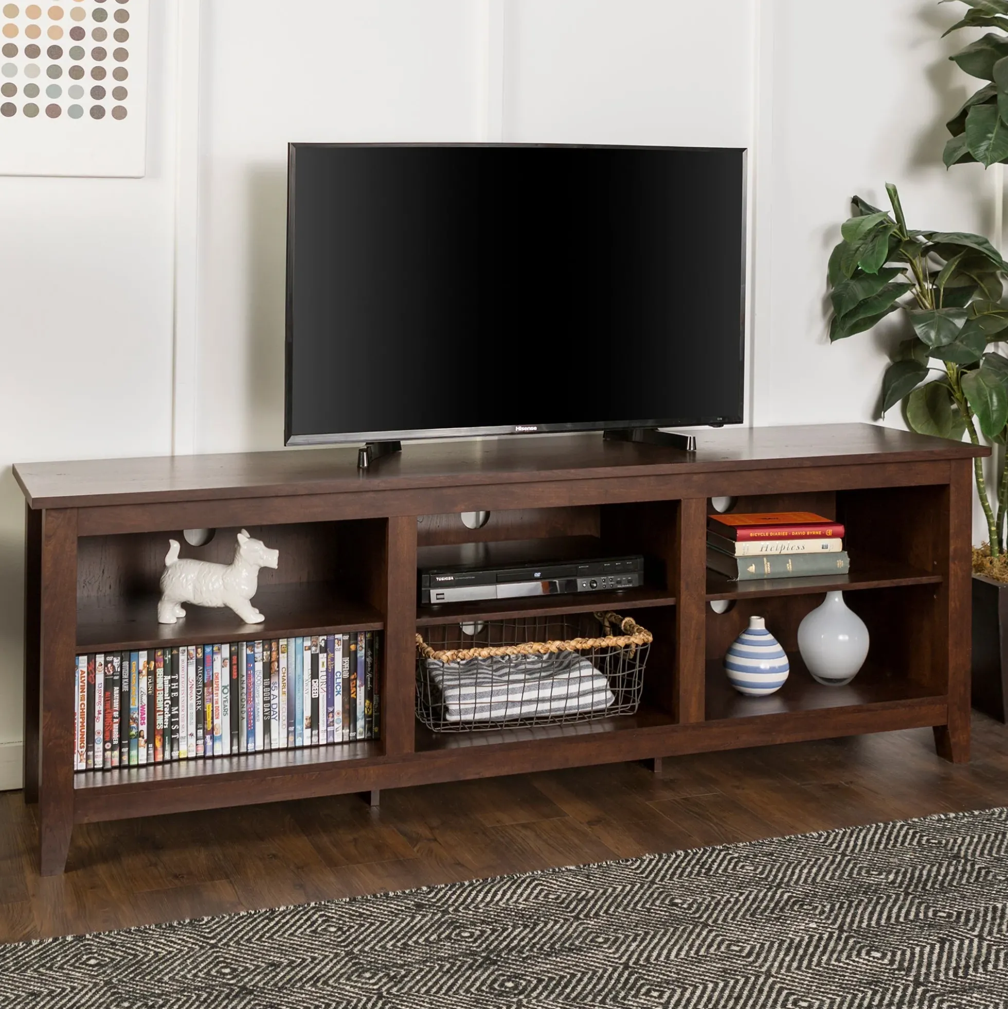 Essential 70" Rustic Wood TV Stand