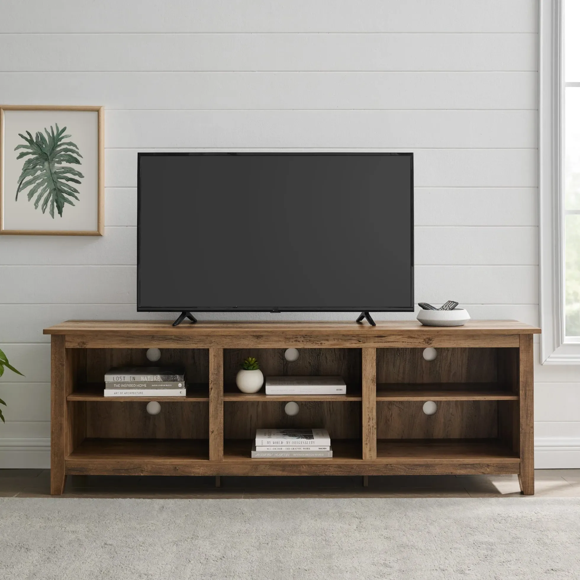 Essential 70" Rustic Wood TV Stand