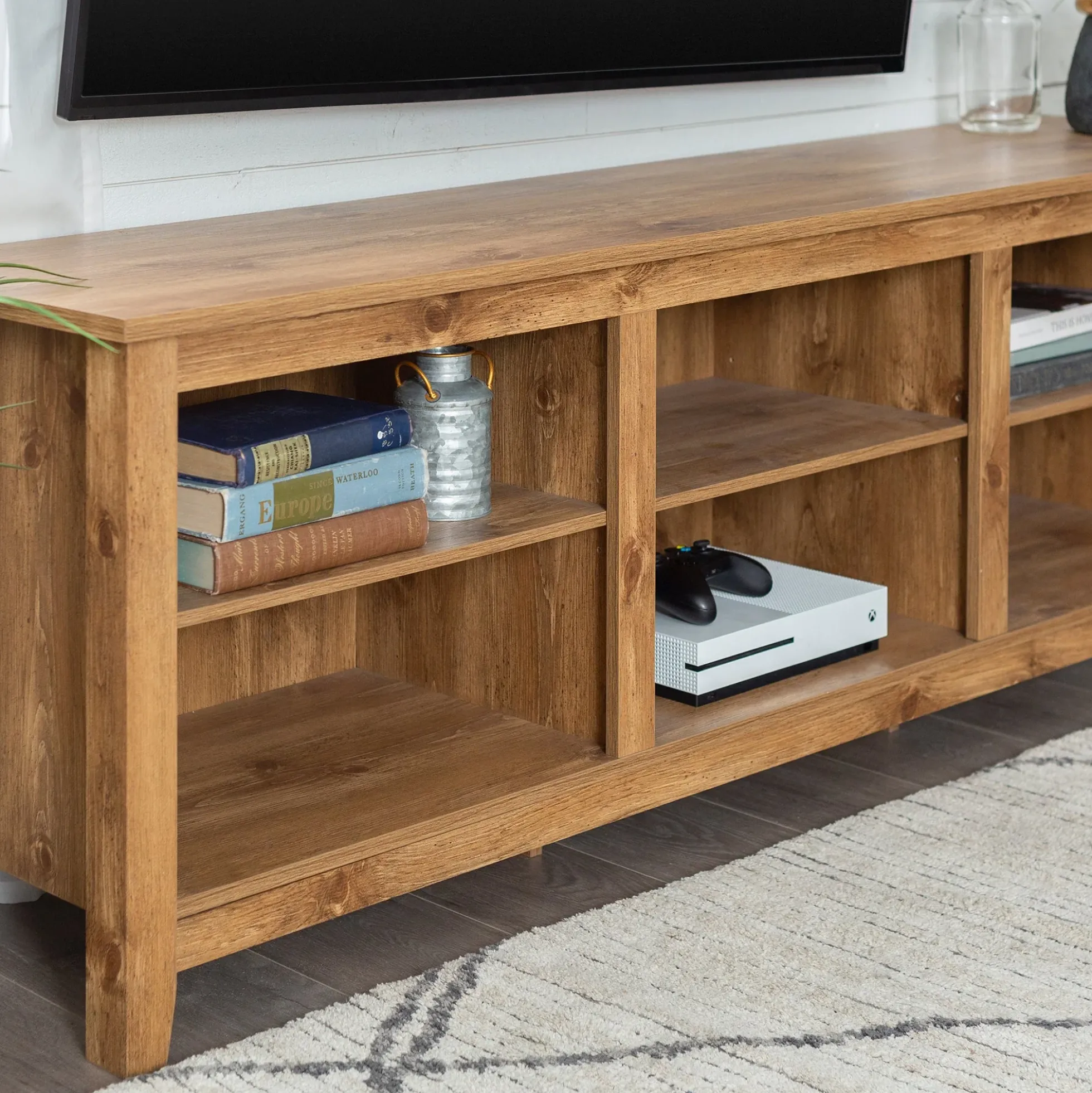 Essential 70" Rustic Wood TV Stand