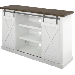 Farmhouse Sliding Barn Doors Cottonwood 54' TV Stand Media Console