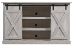 Farmhouse Sliding Barn Doors Cottonwood 54' TV Stand Media Console