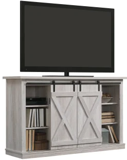 Farmhouse Sliding Barn Doors Cottonwood 54' TV Stand Media Console