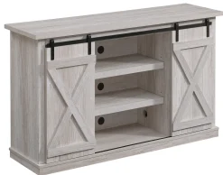 Farmhouse Sliding Barn Doors Cottonwood 54' TV Stand Media Console