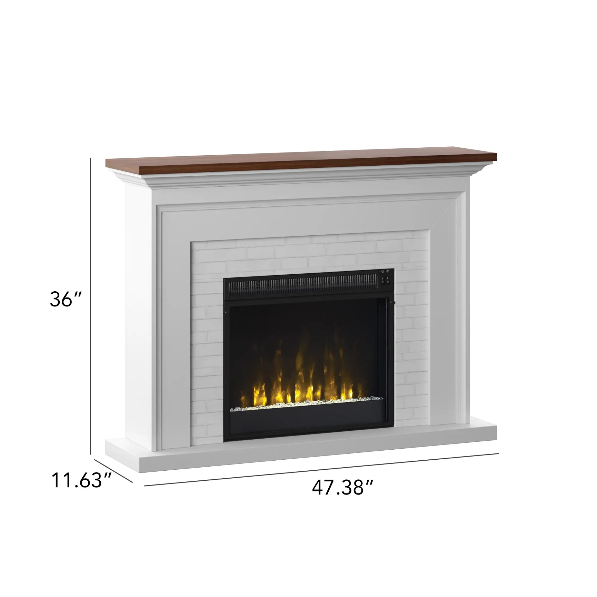 Farmhouse Wall Mantel with 23" Electric Fireplace