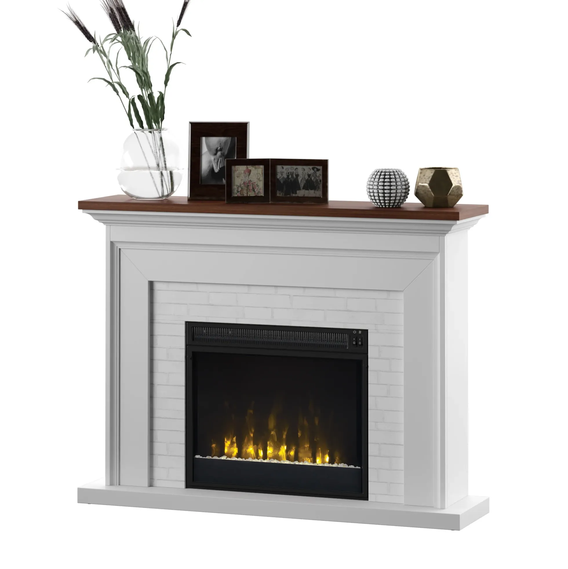 Farmhouse Wall Mantel with 23" Electric Fireplace