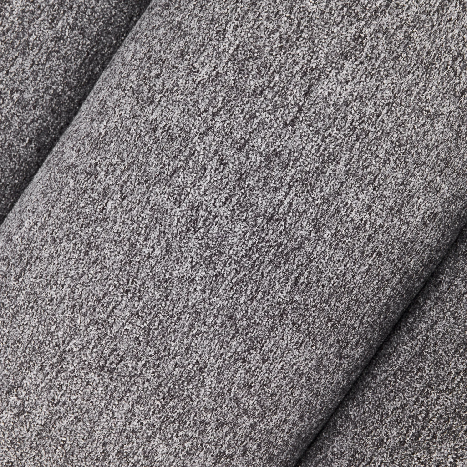Fluffy Accent Chair Gray with Natural Solid Wood Frame