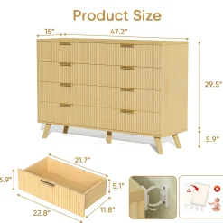 Fluted 8 Drawer 47