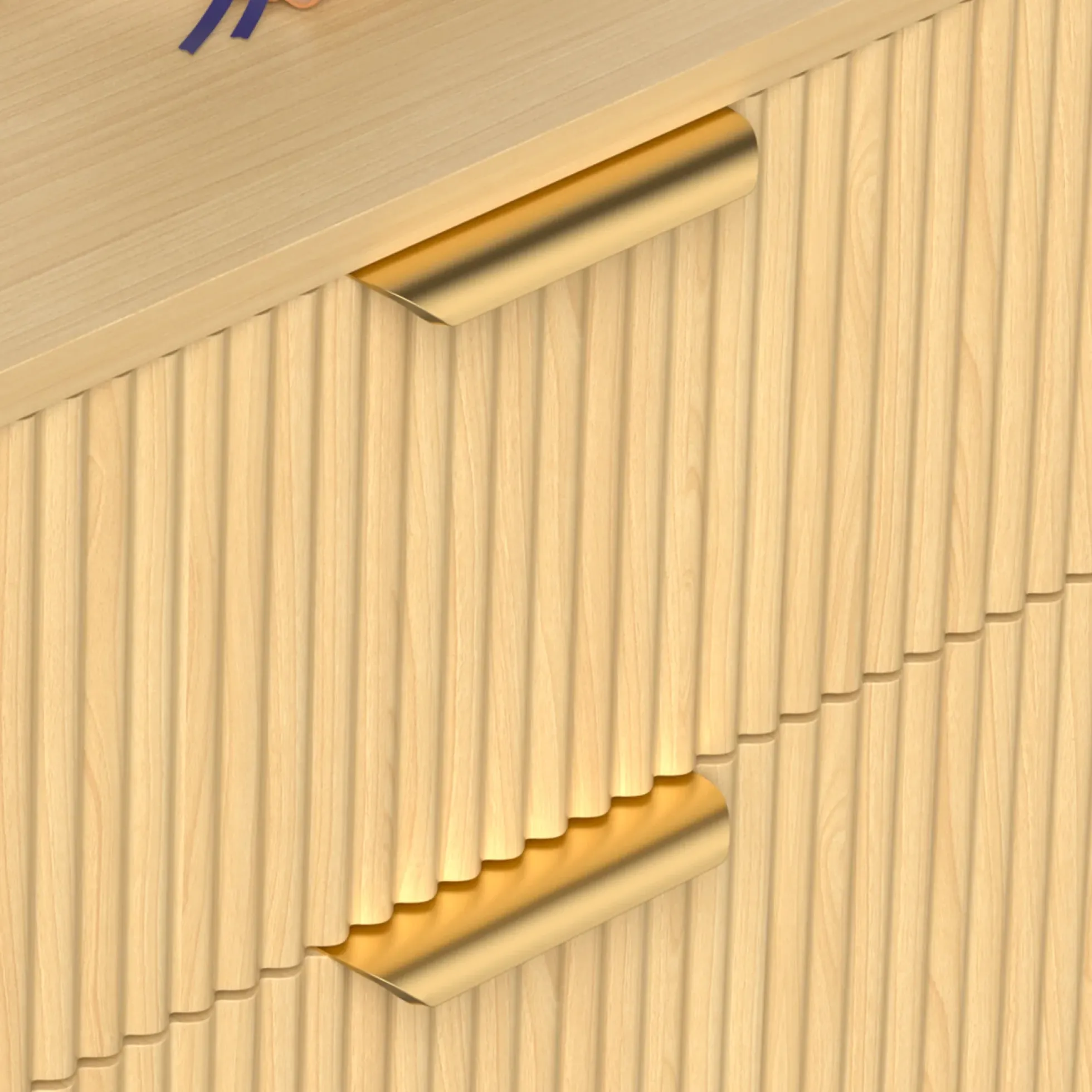 Fluted 9 Drawer 63" Dresser