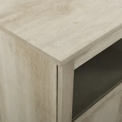 Goodwin 70" TV Stand with Glass and Wood 4 Panel Doors