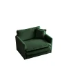 Green Cloud Pillow Top Chenille Upholstered Sofa Chair