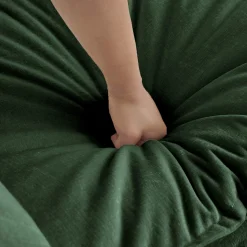 Green Cloud Pillow Top Chenille Upholstered Sofa Chair