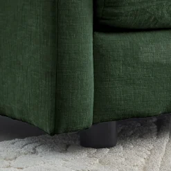 Green Cloud Pillow Top Chenille Upholstered Sofa Chair