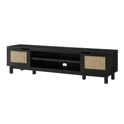 Hamkke Boho 2-Door Faux Rattan TV Stand