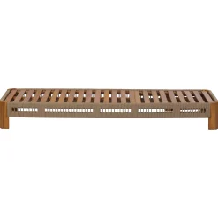 Handwoven Rope Accents Acacia Wood Outdoor Chaise Lounge