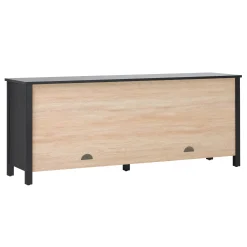 Harlow Modern Easy Assembly Glass Door 70” Sideboard TV Stand