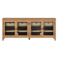 Harlow Modern Easy Assembly Glass Door 70” Sideboard TV Stand