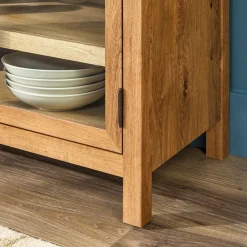 Harlow Modern Easy Assembly Glass Door 70” Sideboard TV Stand