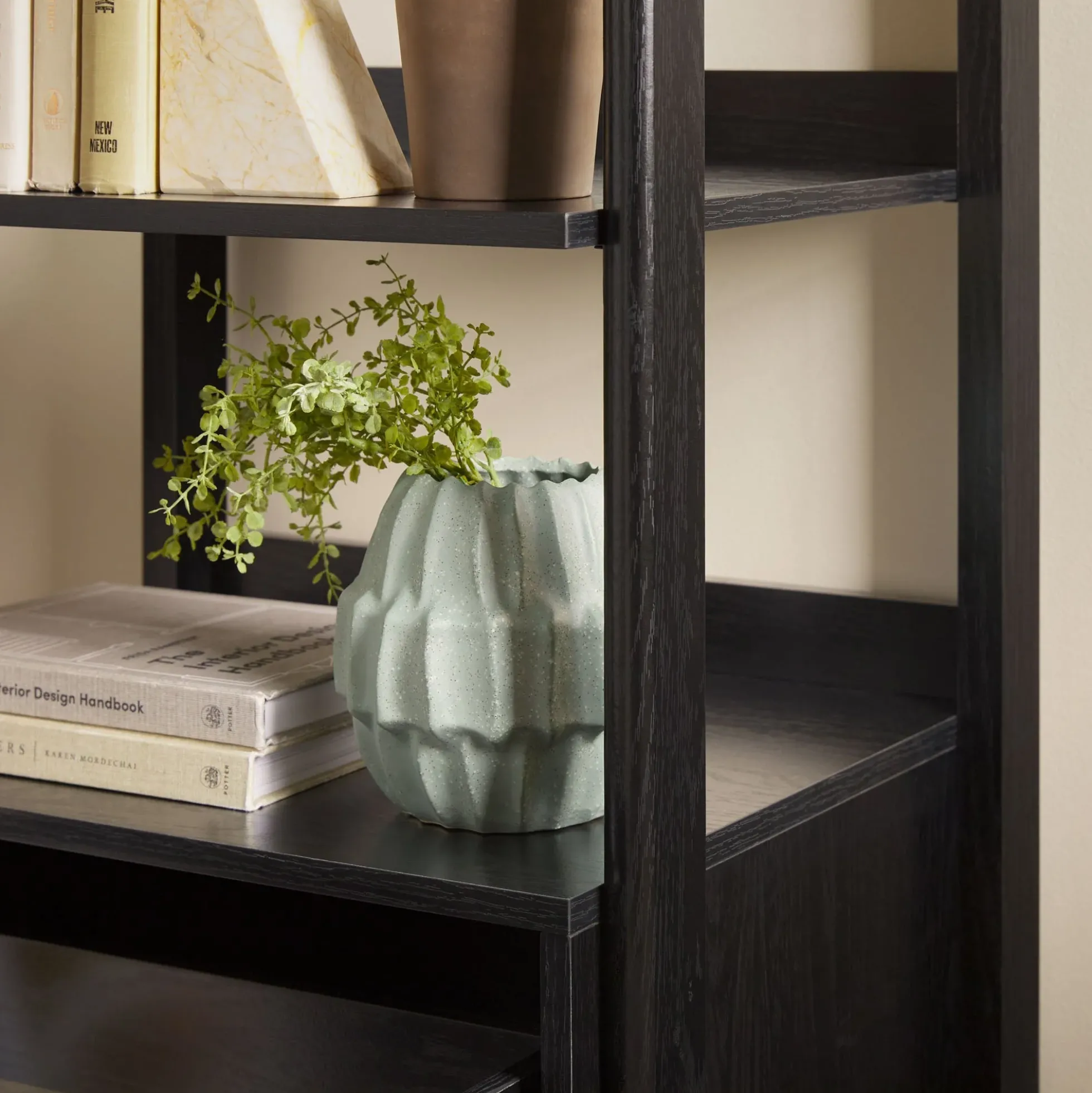 Holmes Modern Scandinavian Reeded Bookshelf