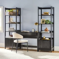 Holmes Modern Scandinavian Reeded Writing Desk