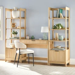 Holmes Modern Scandinavian Reeded Writing Desk