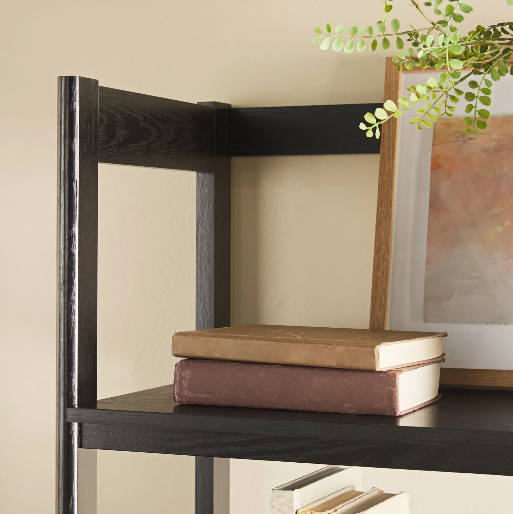 Holmes Modern Scandinavian Reeded Wide Bookshelf