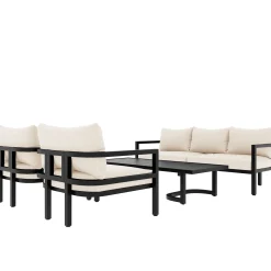 Iconic Arch Curve Steel Outdoor Patio Sofa Set