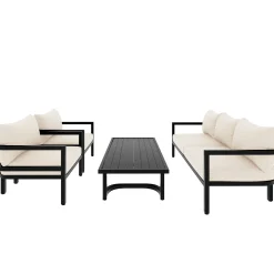 Iconic Arch Curve Steel Outdoor Patio Sofa Set